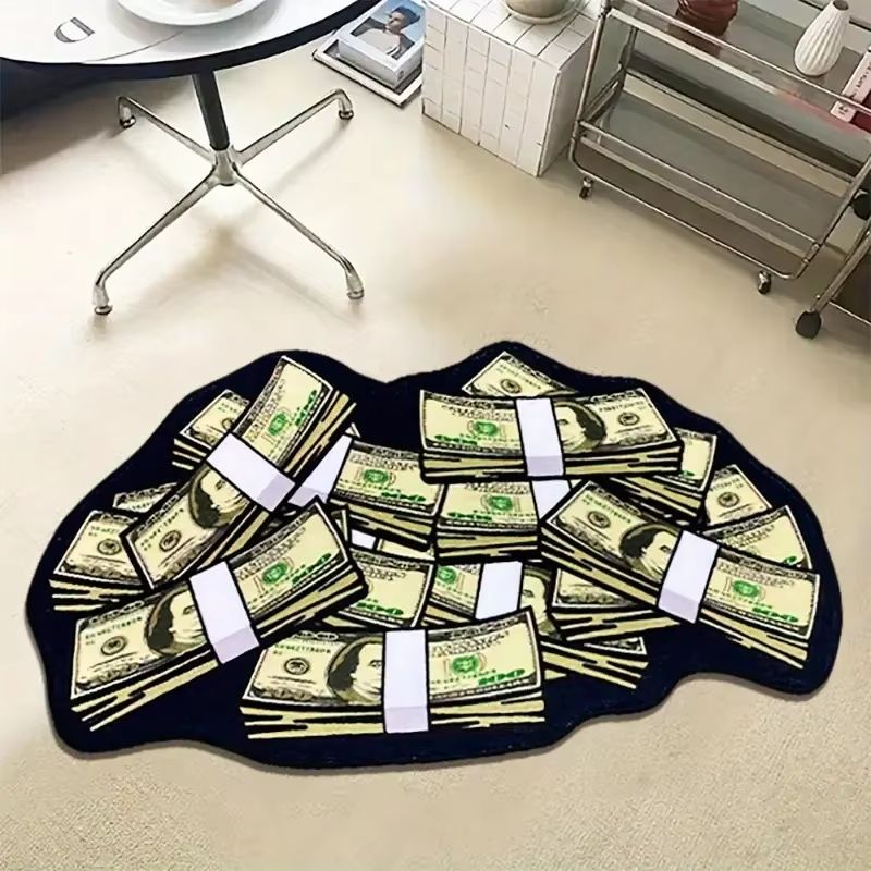 Home Bathroom Trends - VIKAMA Creative Dollar Plush Carpet พรมปูพื้นแบบไม่ลื่น