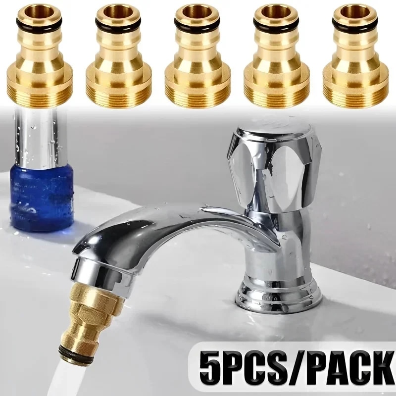 Basin Mixer Tap - 1/2/5PCS Universal TAP อะแดปเตอร์ครัวก๊อกน้ําทองเหลืองรดน้ําสวนเครื่องมือ TAP Connector