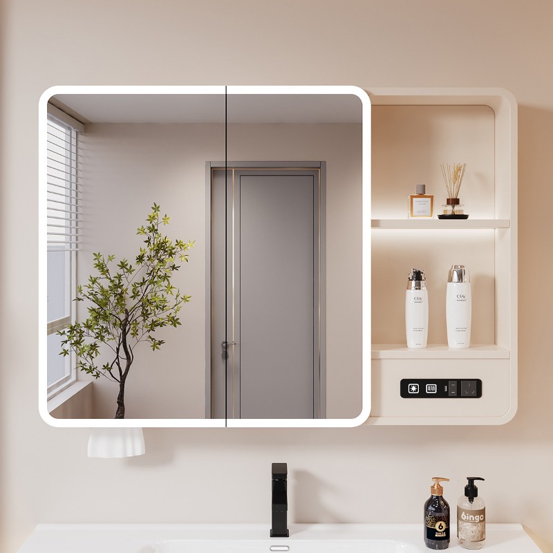 Home Bathroom Organizer - ของตกแต่งทันสมัย ตู้เก็บของในห้องน้ำ กระจก ตู้เก็บเครื่องสำอาง อุปกรณ์เสริม ชั้นวางของ