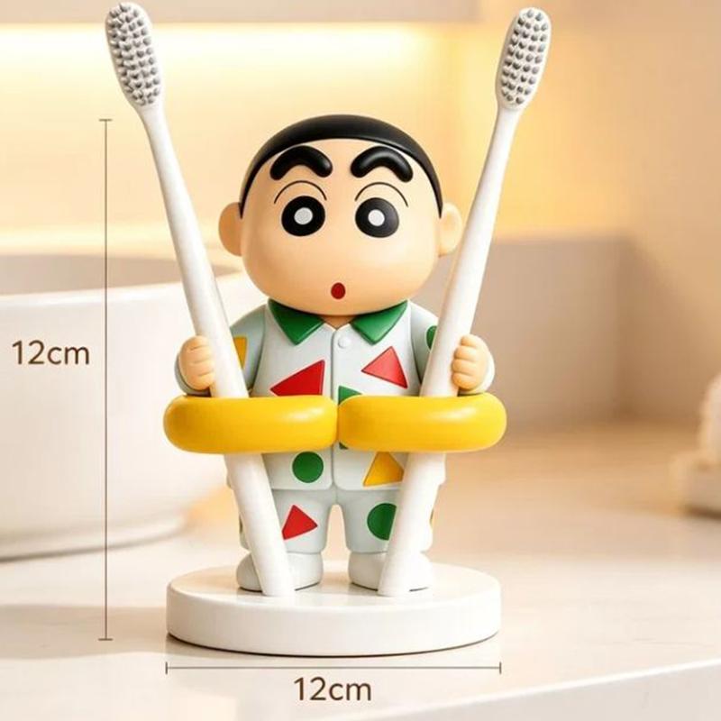 Home Edit Bathroom Storage - ที่วางแปรงสีฟันน่ารักลายการ์ตูน ครายอน ชินจัง อะนิเมะ สำหรับคู่รัก ที่เก็บแปรงสีฟันในห้องน้ำ