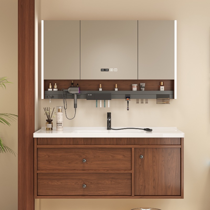 ตู้ห้องน้ำสีขาว ตู้โชว์ห้องนั่ - Home Bathroom Vanity Combo บทวิจารณ์และราคา