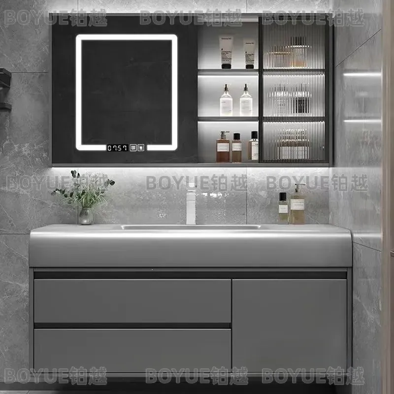 ตู้ห้องน้ำอัจฉริยะหรูหราพร้อมอ - Home Bathroom Vanity Combo บทวิจารณ์และราคา