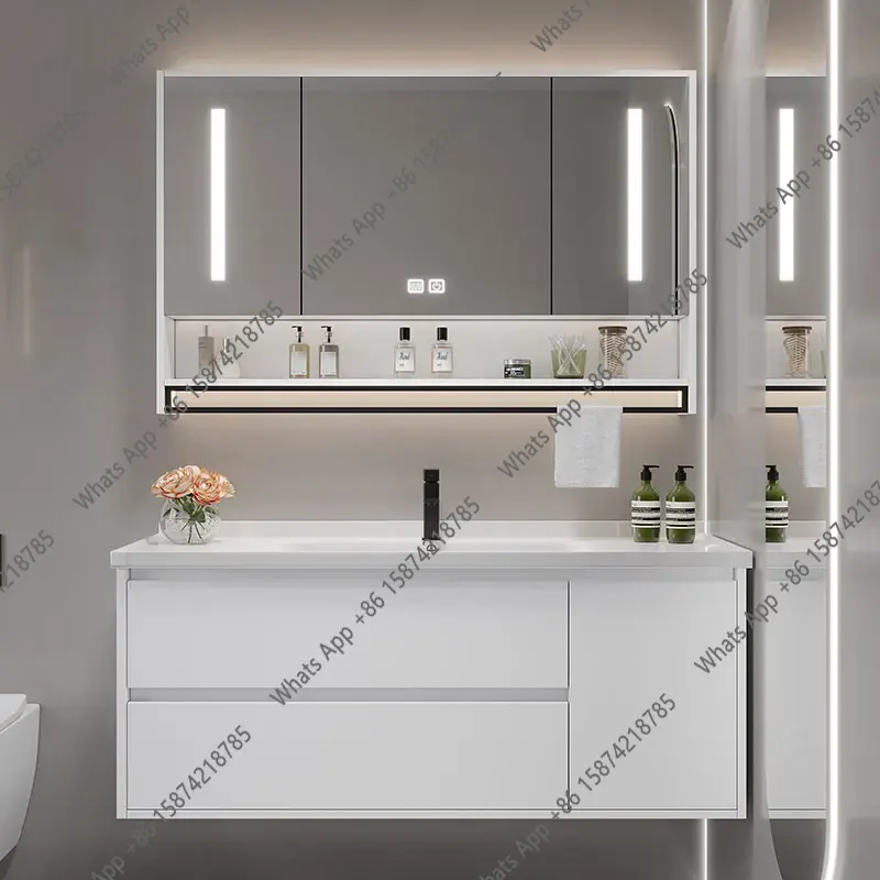ตู้ห้องน้ำวินเทจแบบมีฉากกั้น ต - Home Bathroom Vanity Combo บทวิจารณ์และราคา